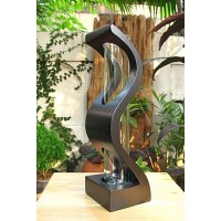Handmade Large Size Modern Art Mango Wood Vase Home Decor Garden Decor~S Shape 885991001171  191129634274